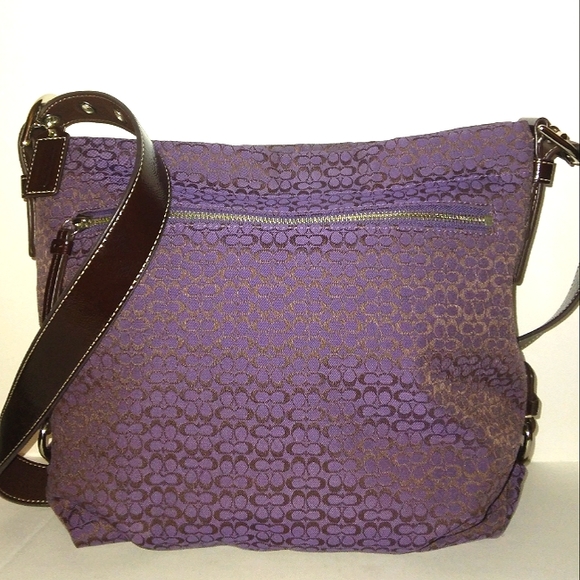 MUST SEE☆Brand New☆COACH 4CM Signature Purple Convertible Duffle Crossbody☆HTF … - Picture 4 of 16
